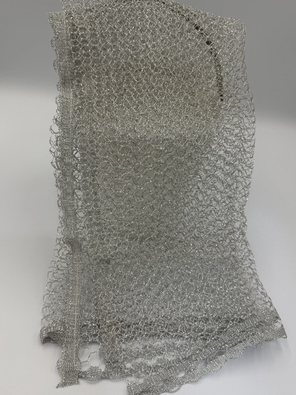 vintage silver metalic mess scarf